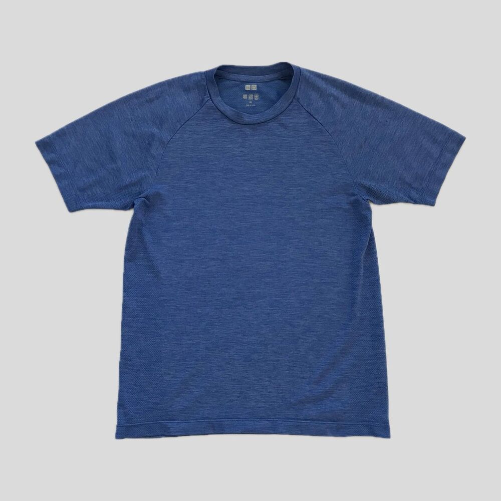 Uniqlo Blue Short Sleeve Work Out Athleisure T Shirt Top Size XS